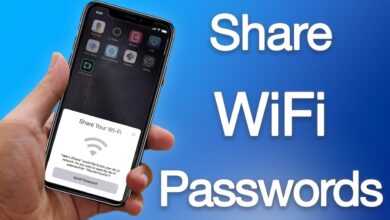 مشاركة كلمة مرور Wi-Fi