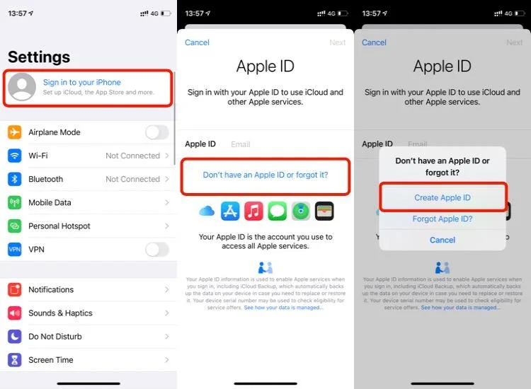 انشاء icloud