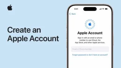 إنشاء حساب iCloud